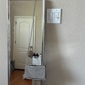 Never worn Olga Berg Dianna Soft Crystal Clutch